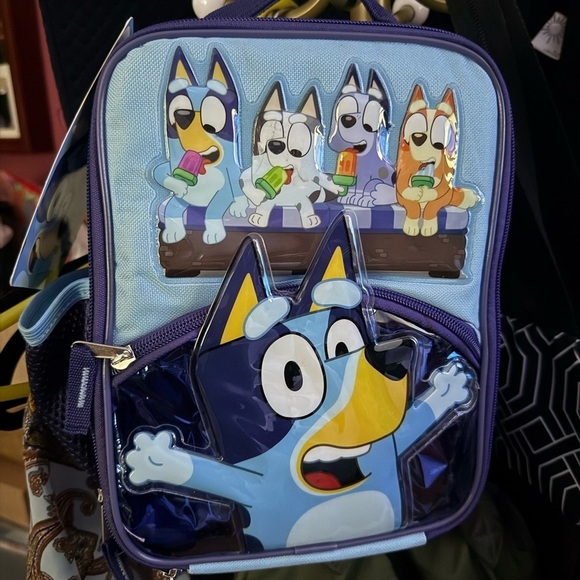Bluey Other - Bluey Kids Backpack - Blue and Purple